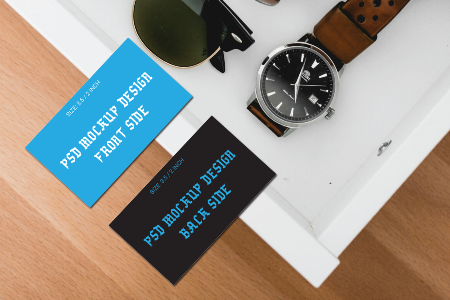 The Best Double Side Business Card Flash Card Gift Cards Visiting Card And Thank You Card Photoshop Mockup File psd