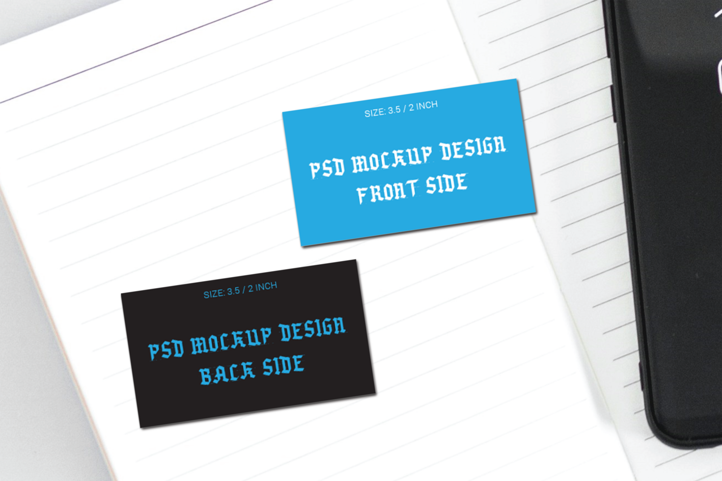 The Best Double Side Business Card Flash Cards Gift Cards Visiting Card or Thank You Card Adobe Photoshop Mockup Files psd