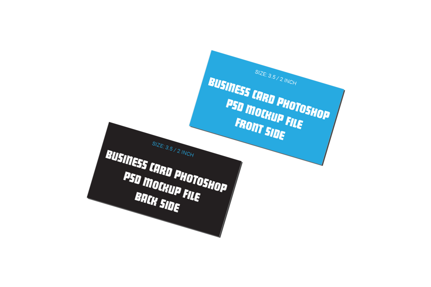 The Best Double Side Business Cards Flash Cards Gift Card Visiting Card or Thank You Card Adobe Photoshop Mockup File psd