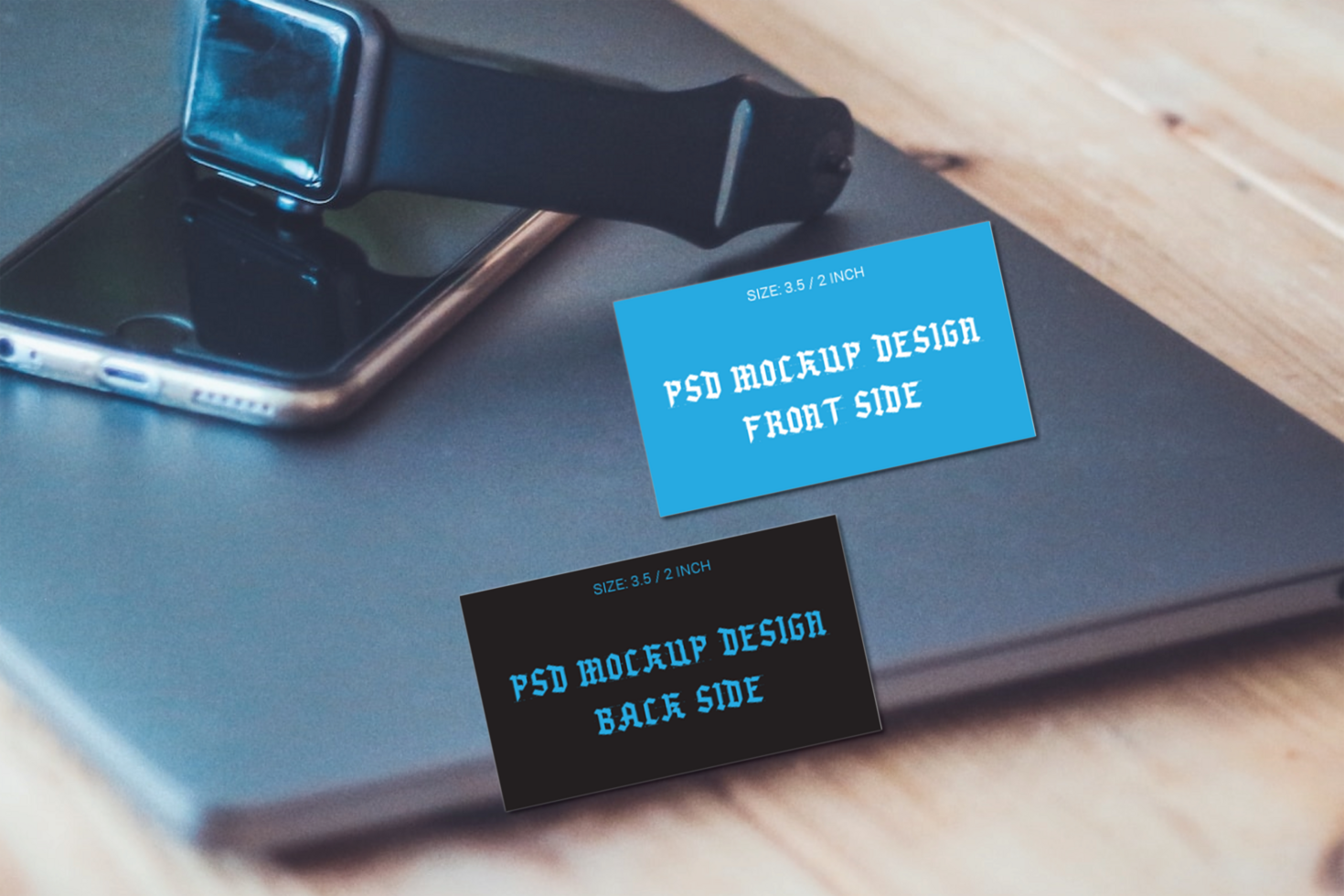 The Best Double Side Business Card Flash Card Gift Card Visiting Cards And Thank You Card Photoshop Mockup File psd