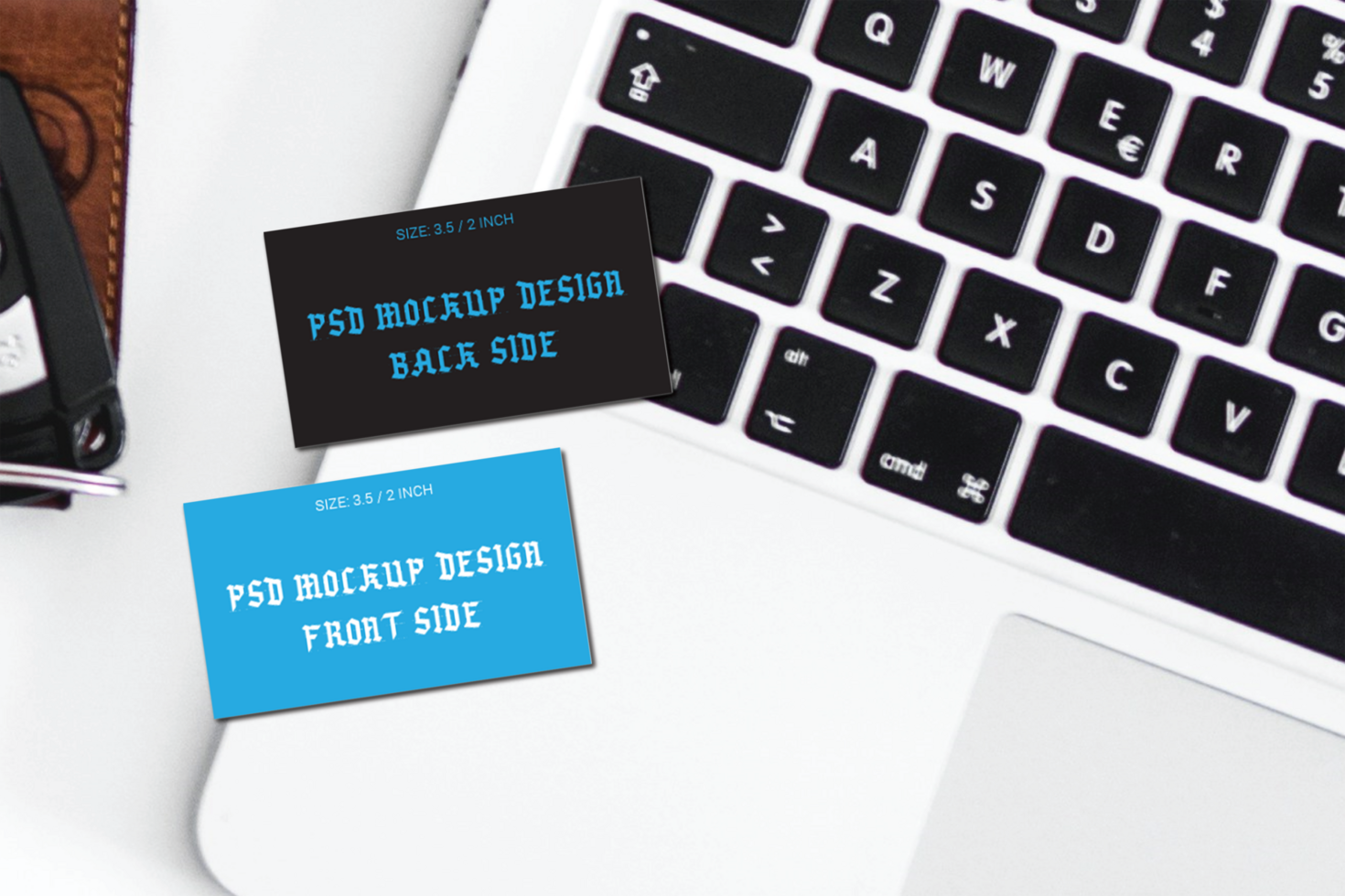 The Best Double Side Business Card Flash Cards Gift Card Visiting Card or Thank You Card Adobe Photoshop Mockup File psd
