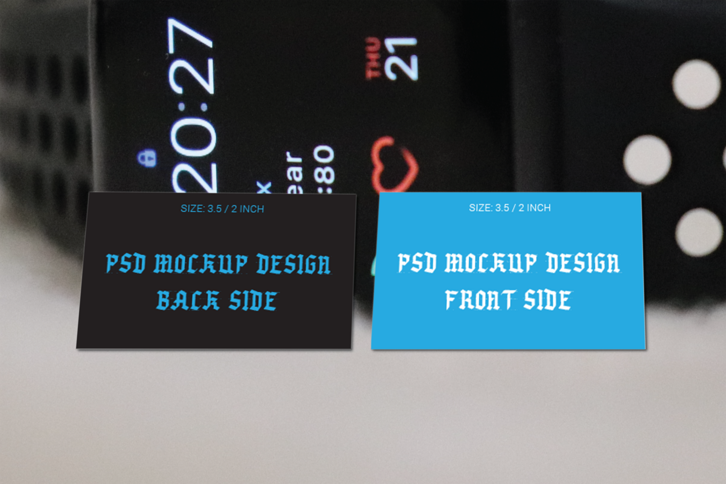 The Best Double Sided Business Card Flash Card Gift Card Visiting Card And Thank You Card Photoshop Mockup Files psd
