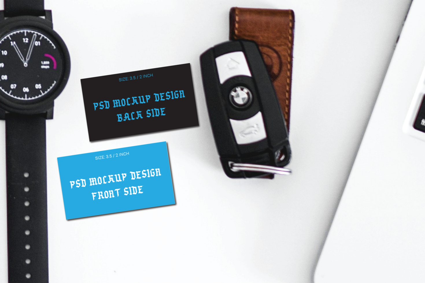 The Best Double Side Business Card Flash Card Gift Cards Visiting Card or Thank You Card Adobe Photoshop Mockup Files psd