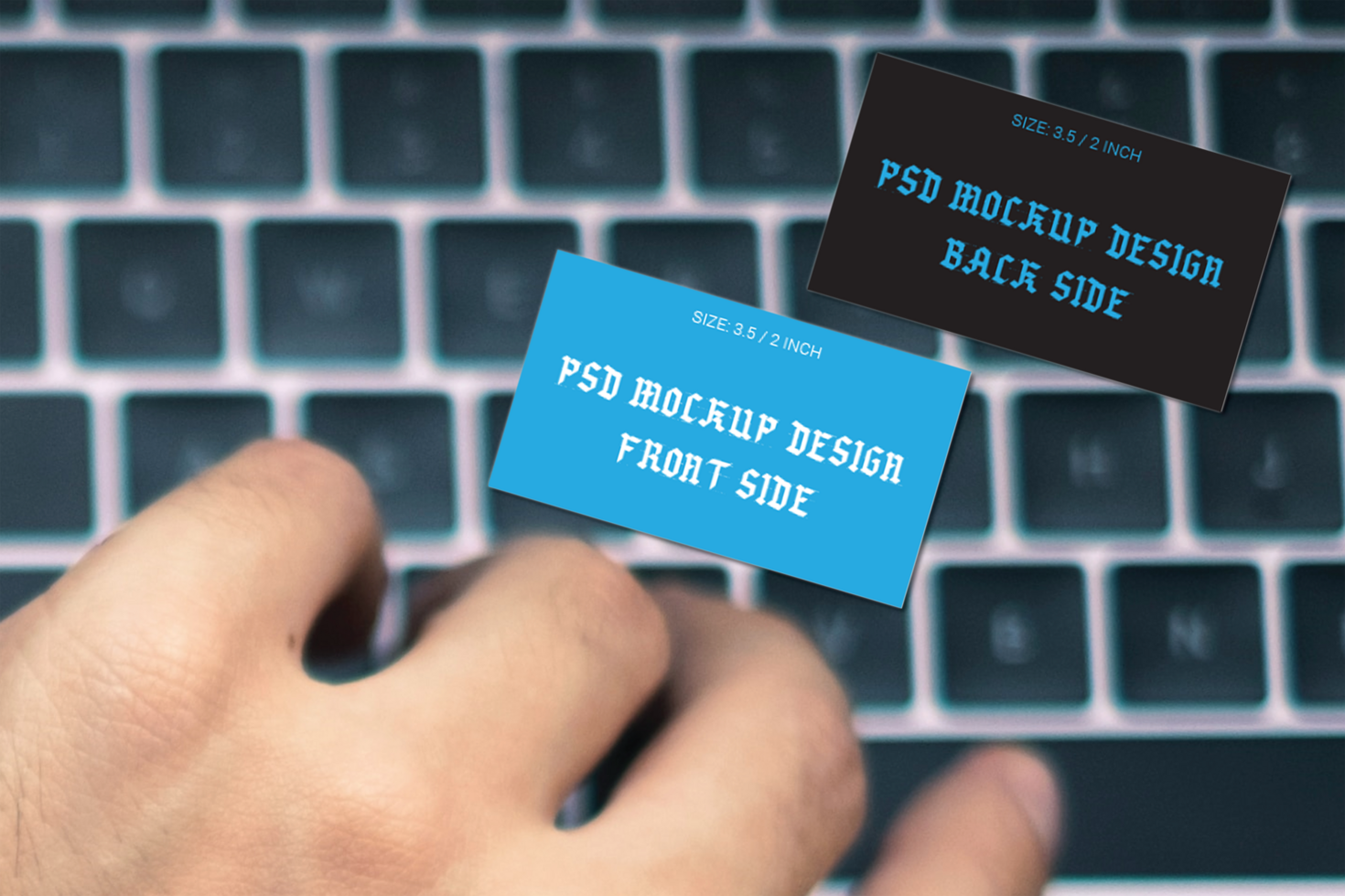 The Best Double Sided Business Card Flash Card Gift Card Visiting Card And Thank You Cards Photoshop Mockup Files psd