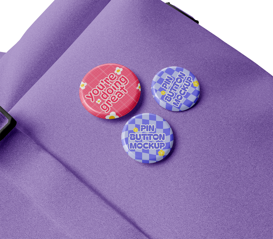 pin button mockup psd