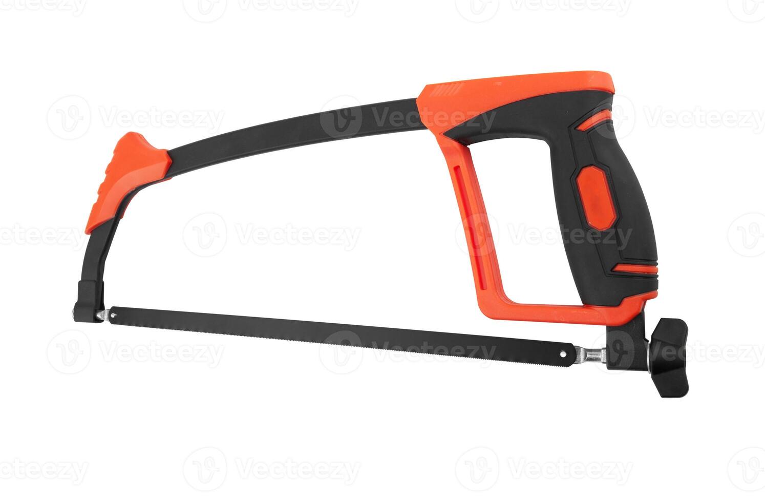 Hacksaw for metal on a white photo