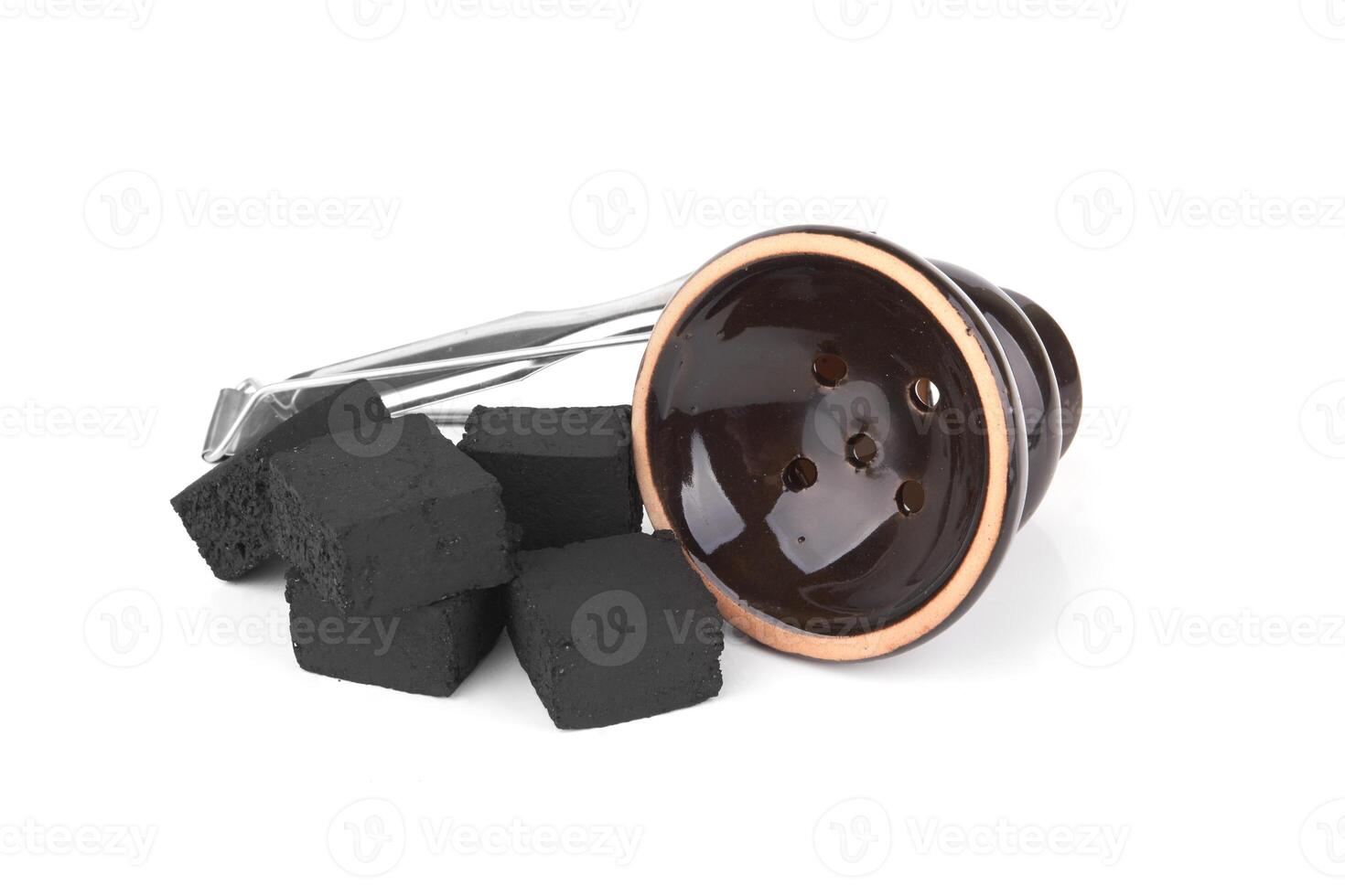 Coal on white on a white photo