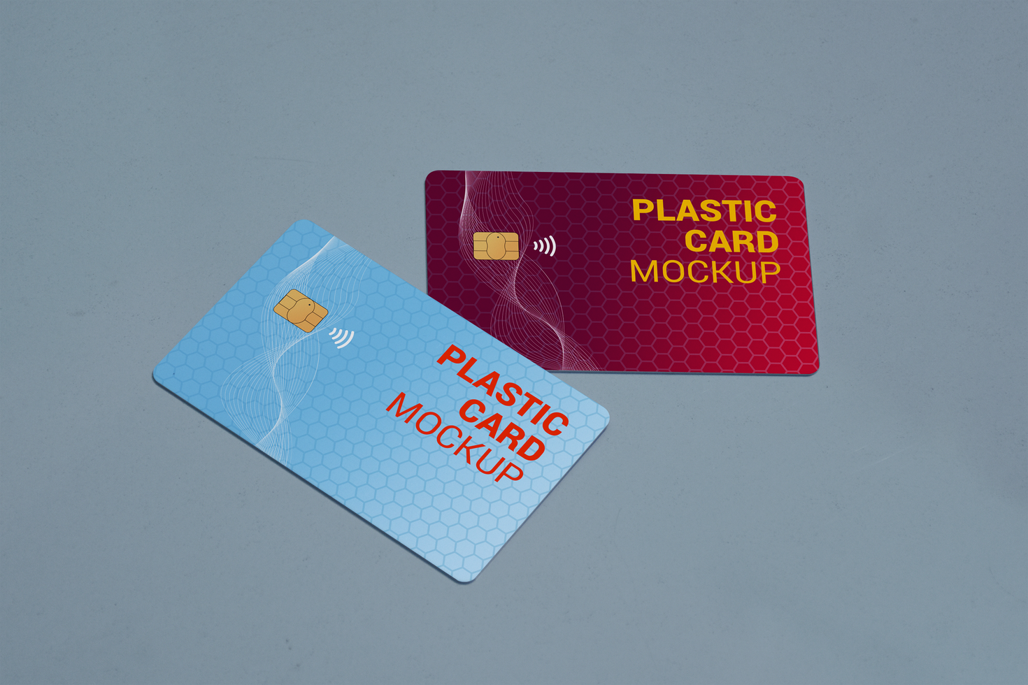Two Smart Card Credit Card Mockup psd