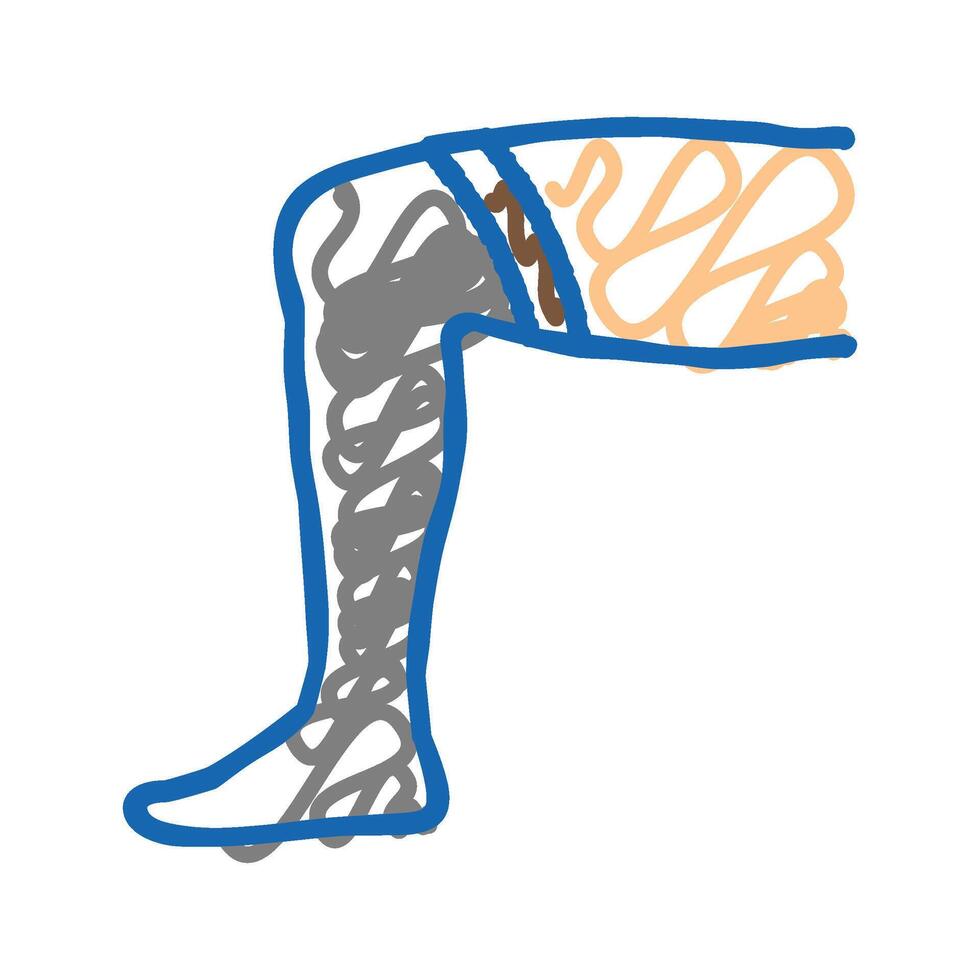 knee sock color icon isolated illustration vector