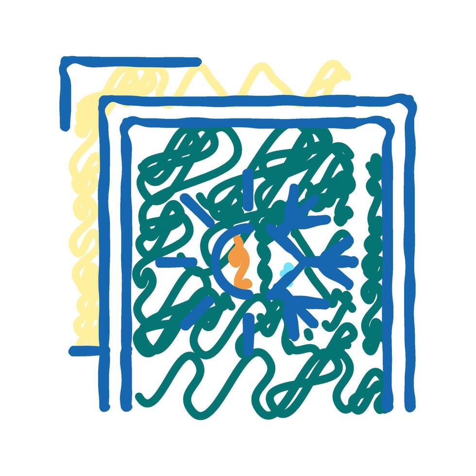 summer and winter insulation layer icon doodle illustration vector