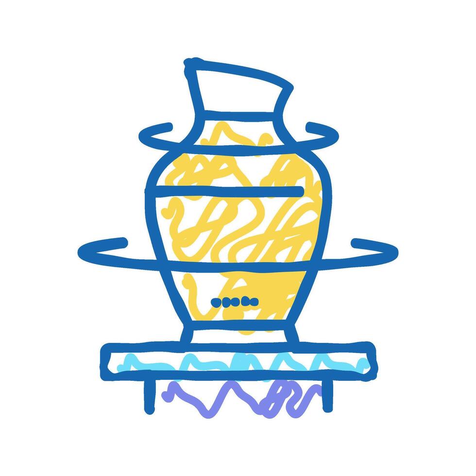 pottering leisure time color icon isolated illustration vector