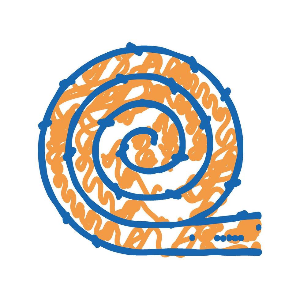 insulation building material roll icon doodle illustration vector