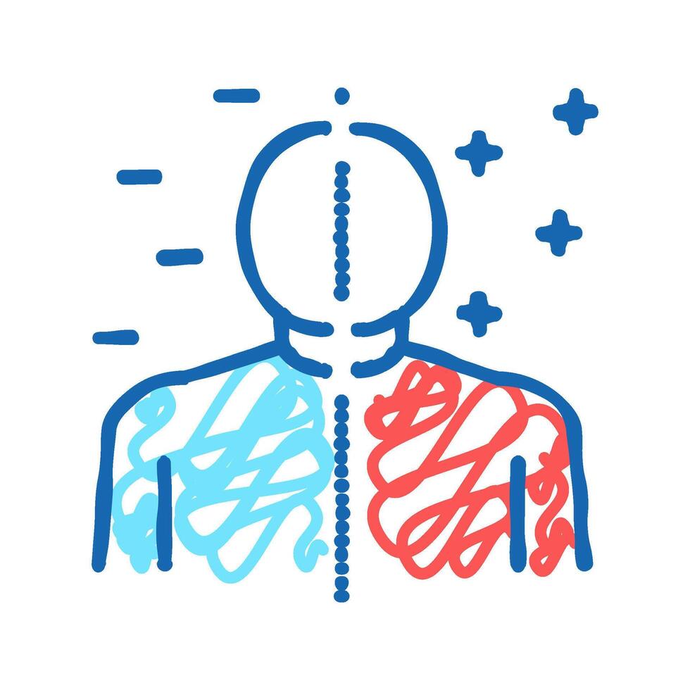 bipolar disorder icon doodle illustration vector