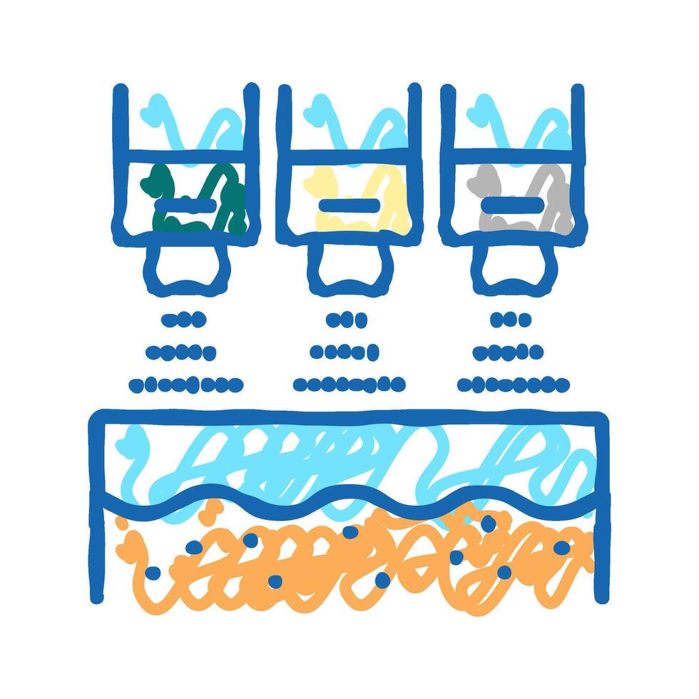 bleaching system icon doodle illustration vector