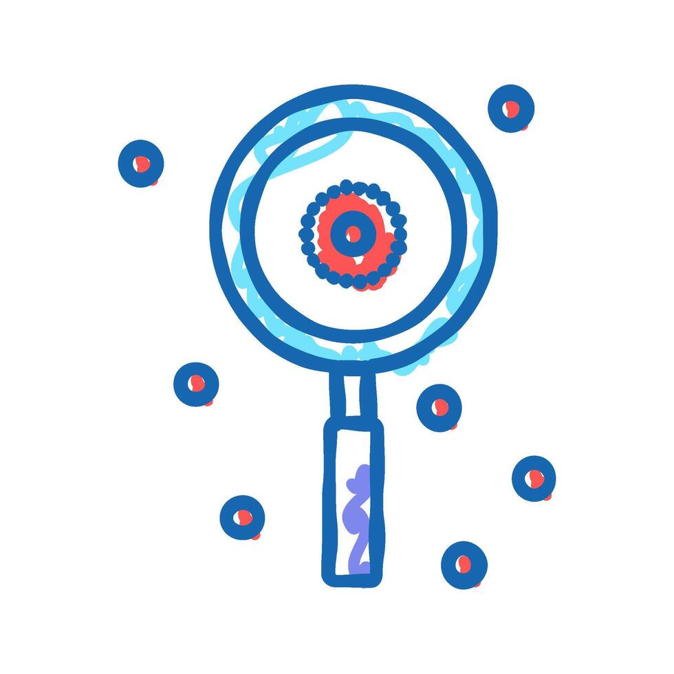 virus research icon doodle illustration vector