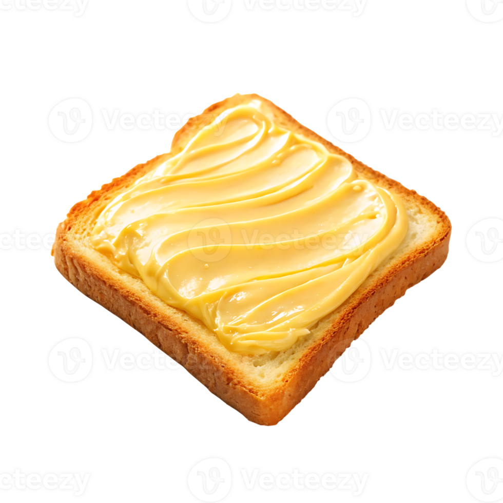 A slice of toasted bread with butter png