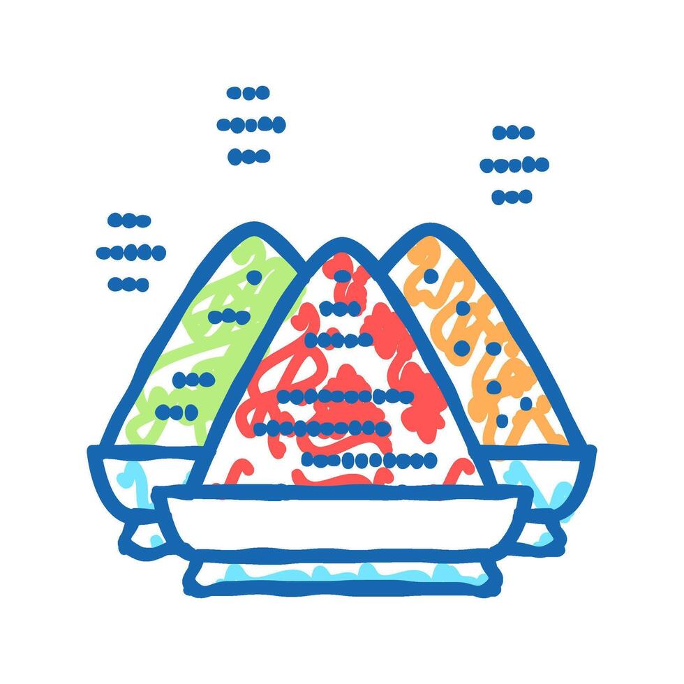 spice heap collection icon doodle illustration vector