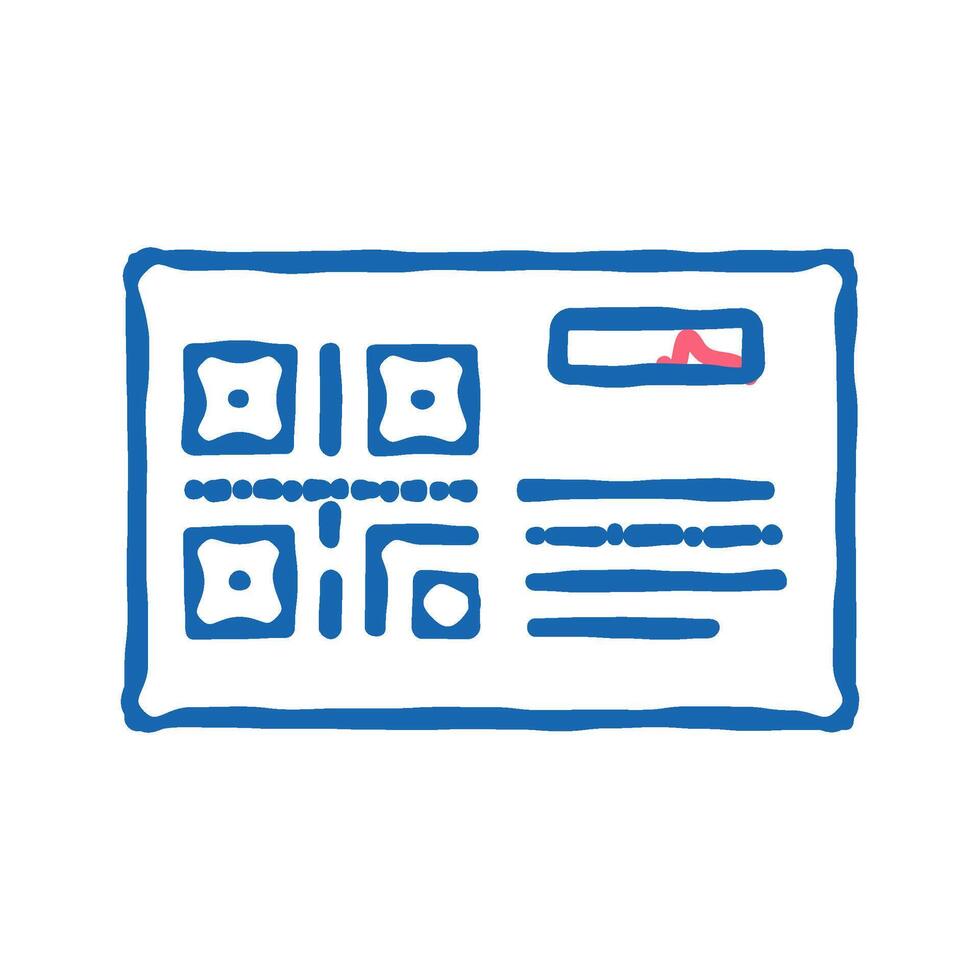 bar code on transport ticket color icon isolated illustration vector
