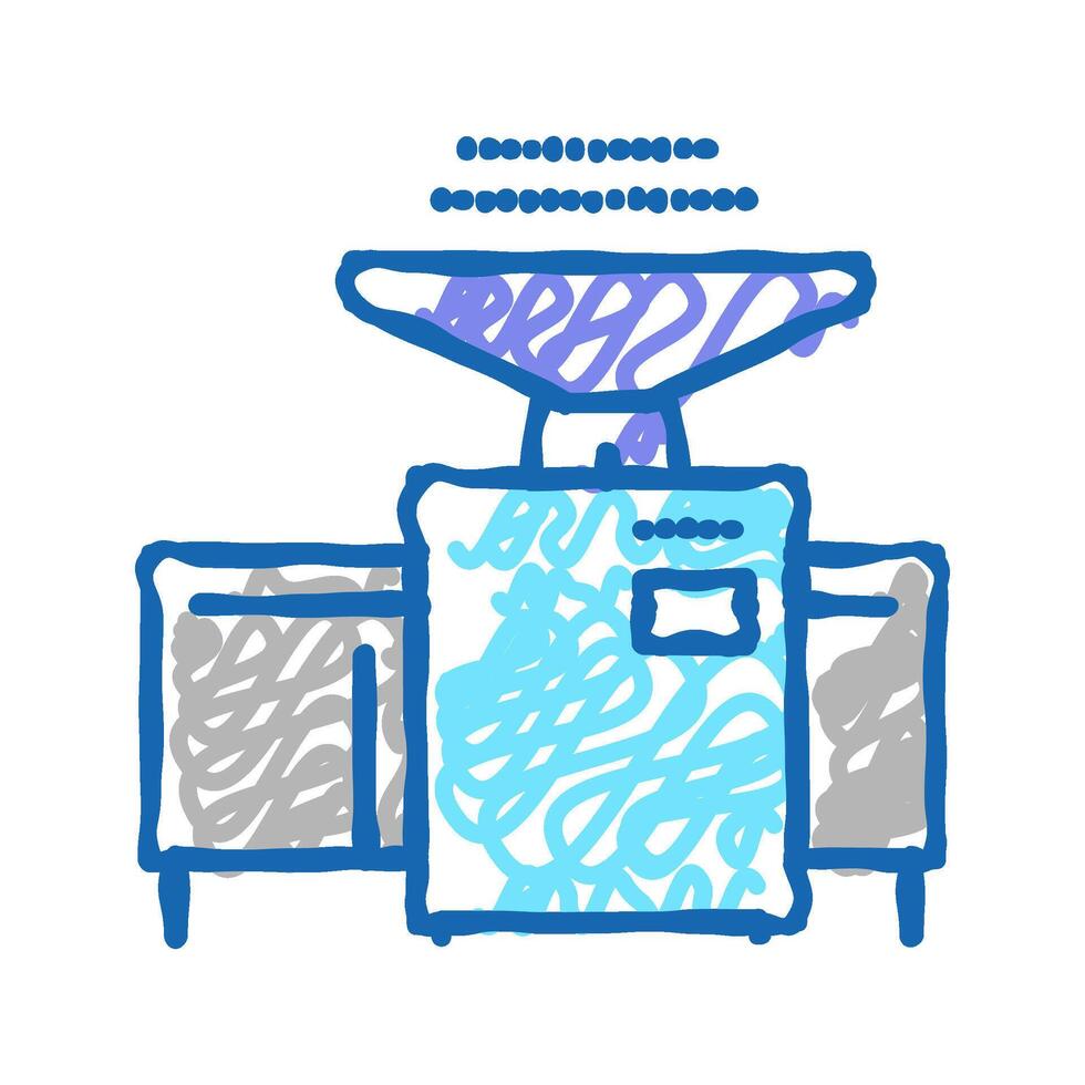 winnowing machine icon doodle illustration vector