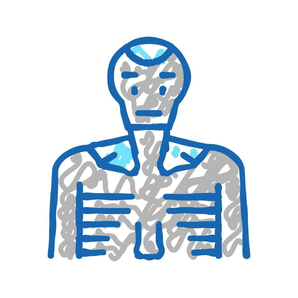 robot machine icon doodle illustration vector