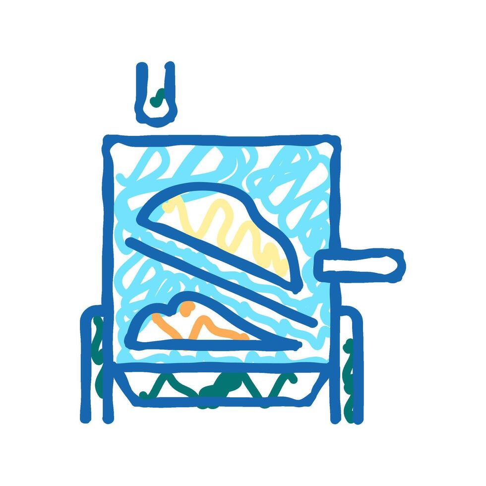 evaporator system icon doodle illustration vector