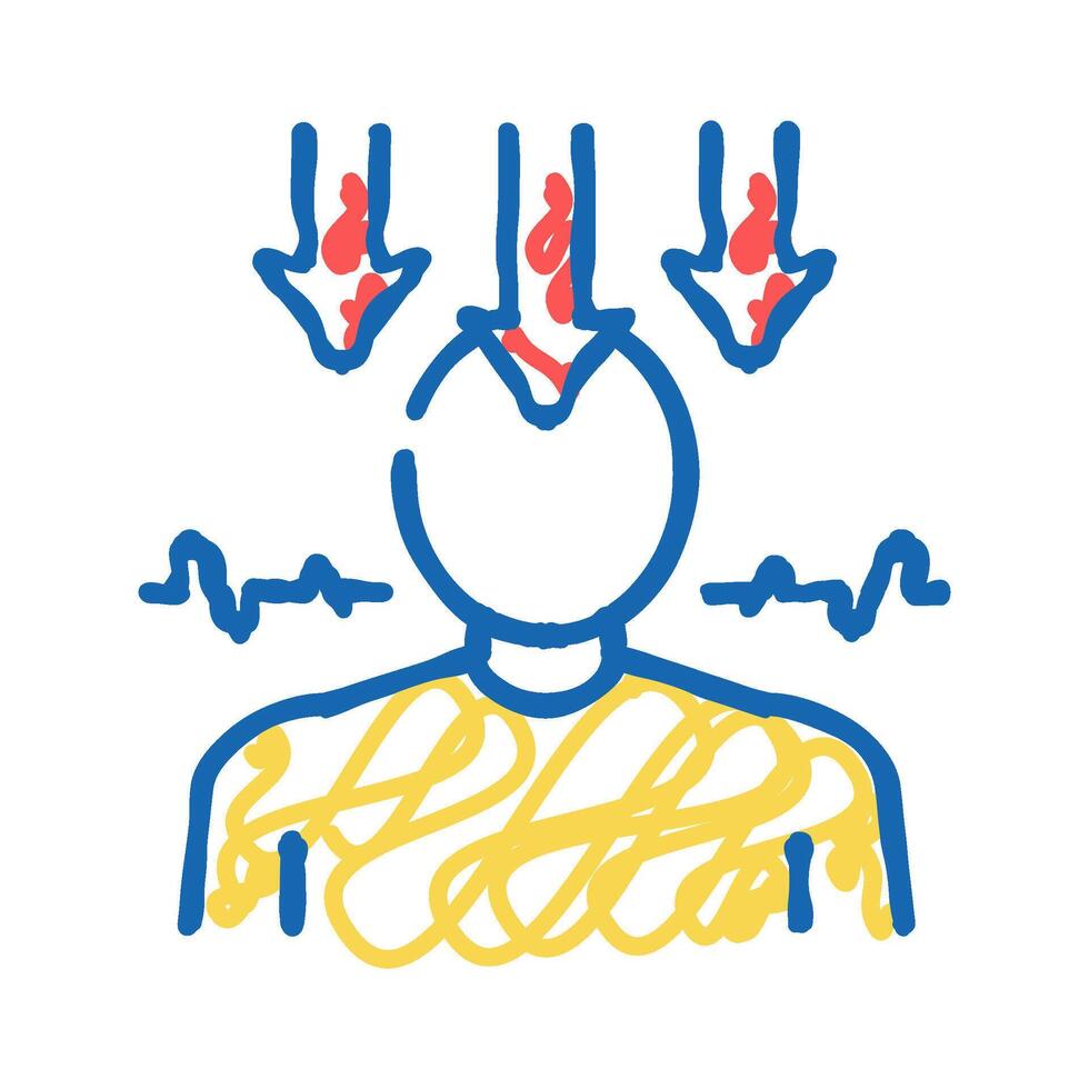neurosis psychological disease icon doodle illustration vector