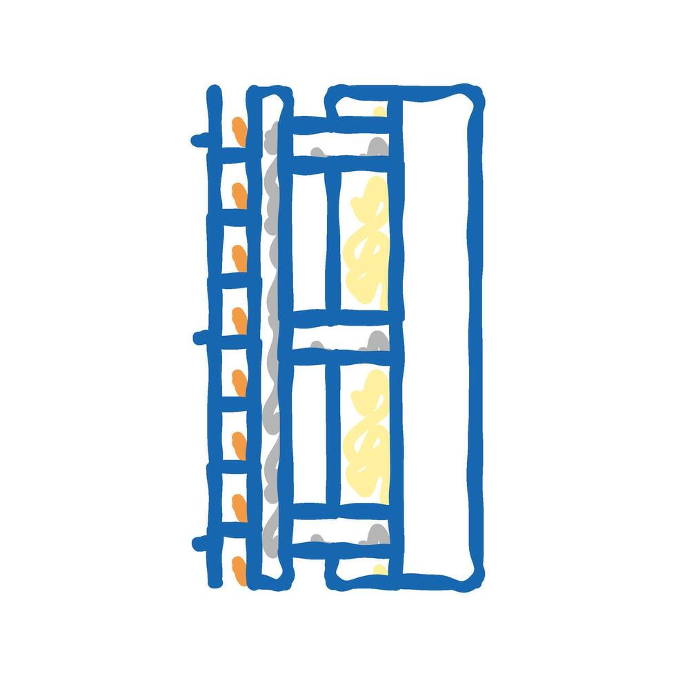 wall insulation layer icon doodle illustration vector