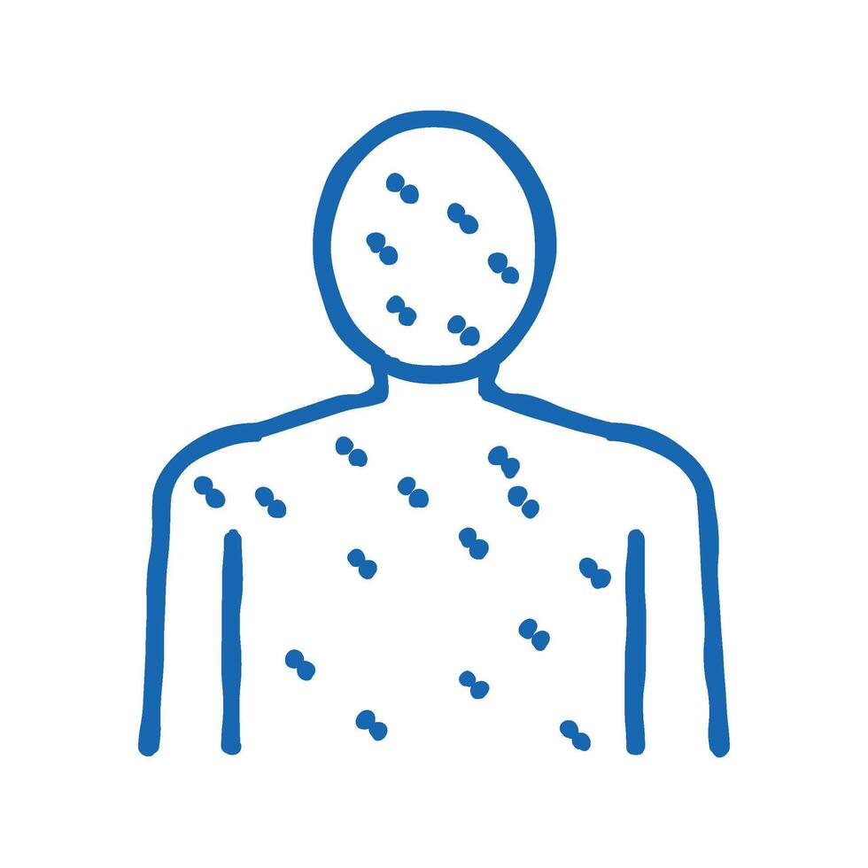 rash full body icon doodle illustration vector