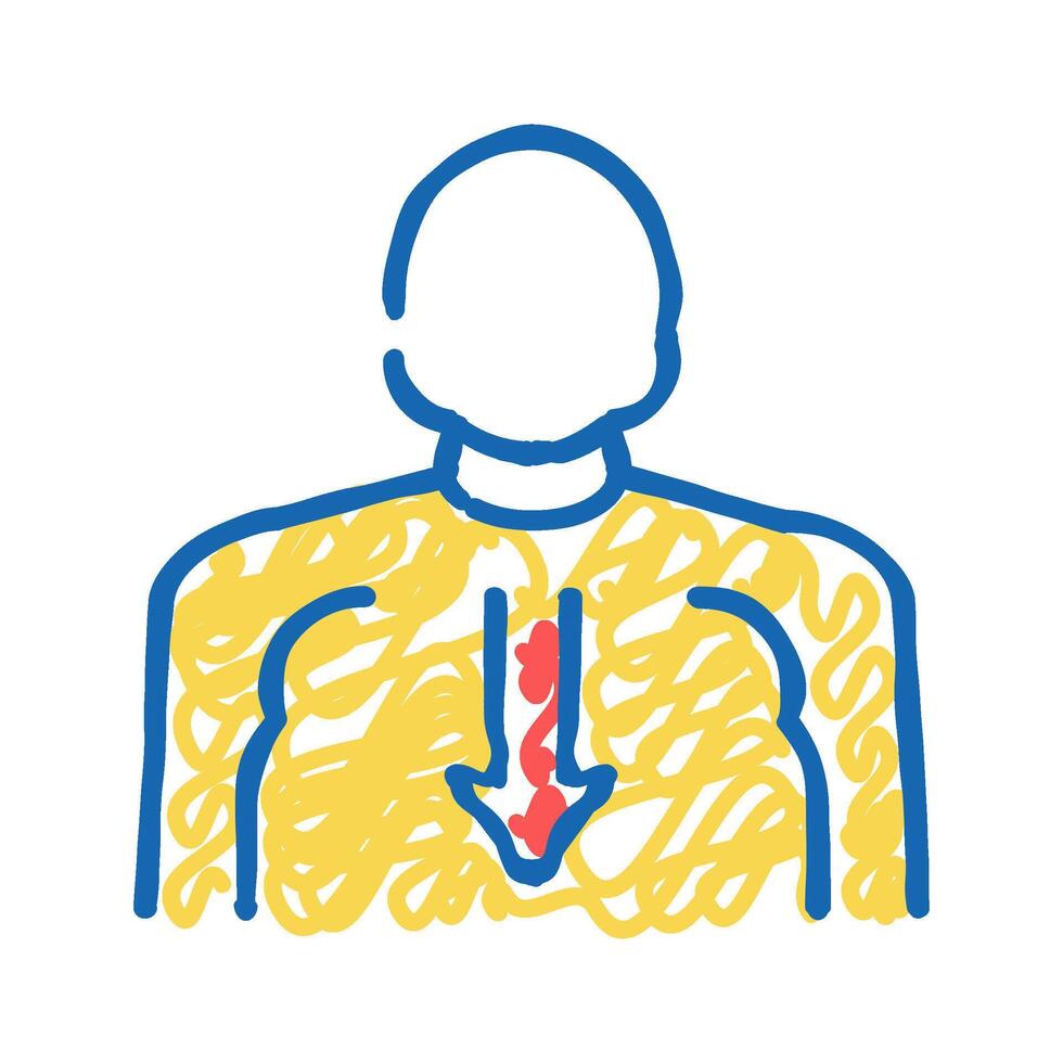 bulimia psychological problems icon doodle illustration vector