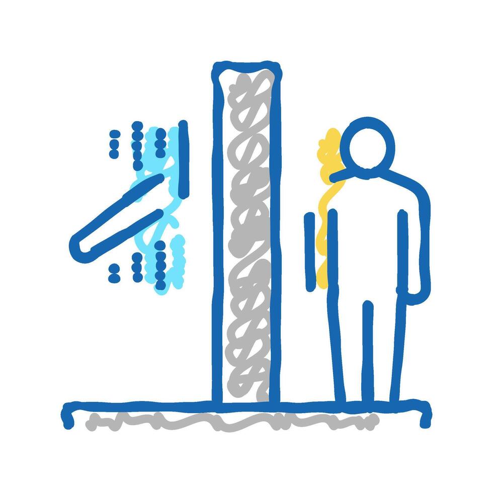 human teleportation icon doodle illustration vector