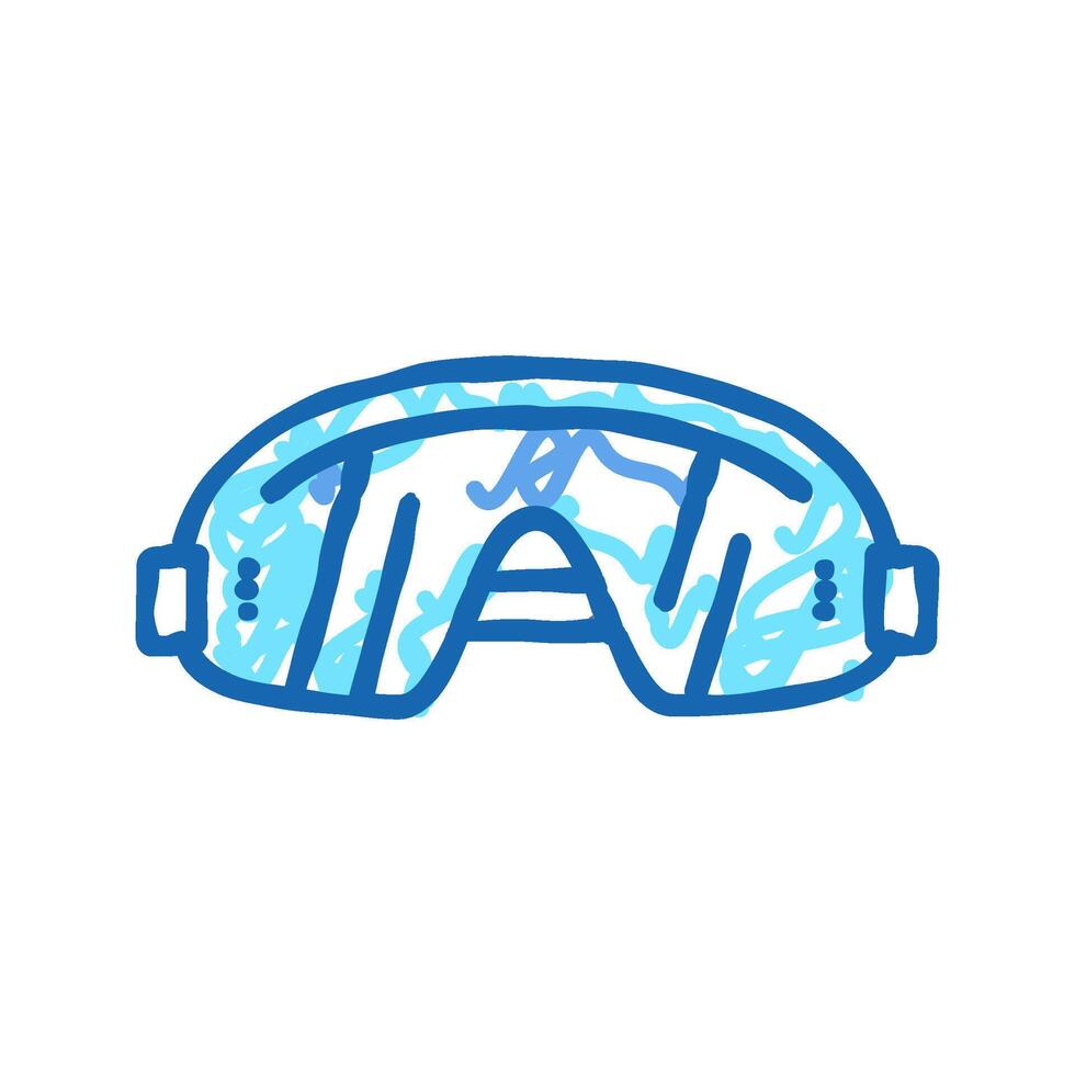 glasses wingsuit tool icon doodle illustration vector