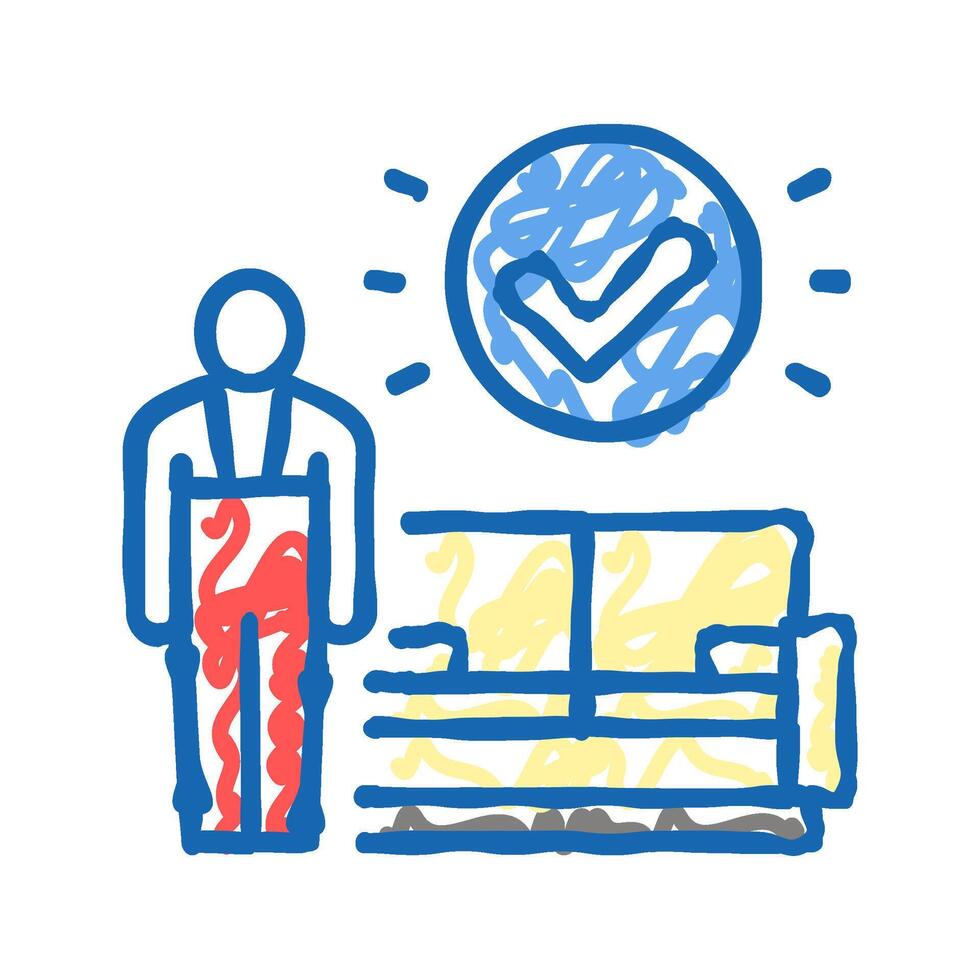 remove couch icon doodle illustration vector