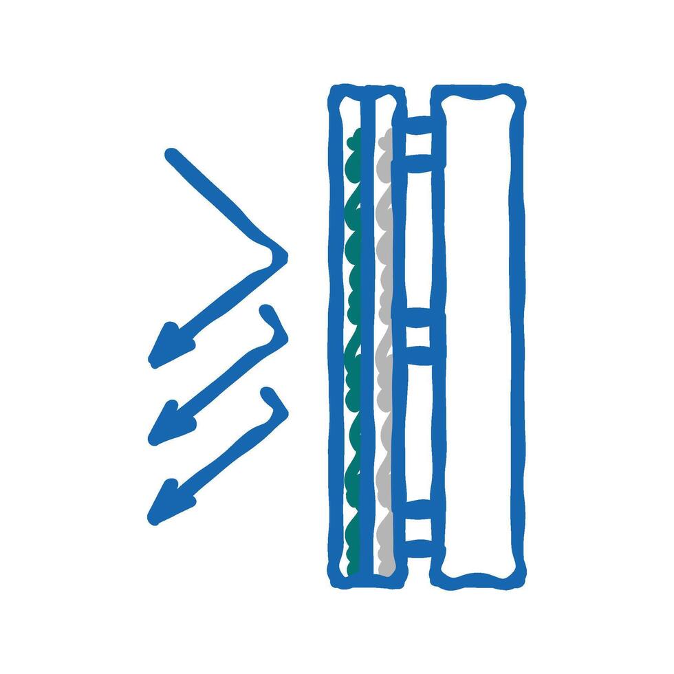 windproof layer icon doodle illustration vector