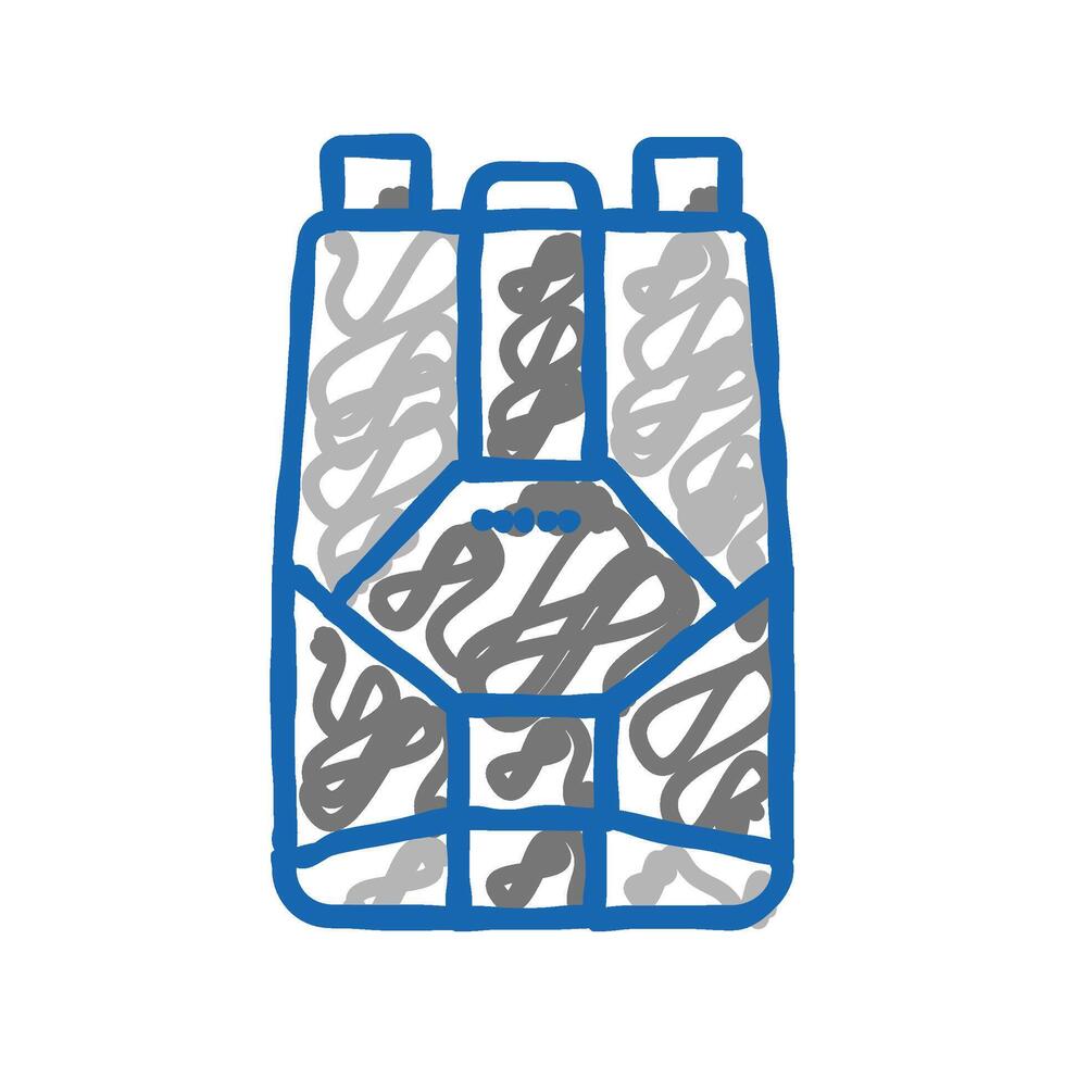 parachute tool icon doodle illustration vector