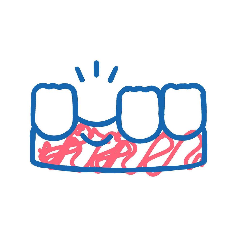 lost tooth icon doodle illustration vector