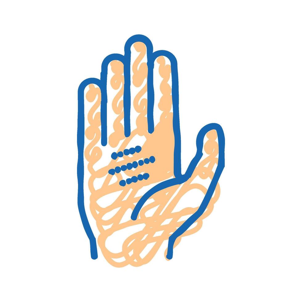 spice on palm icon doodle illustration vector