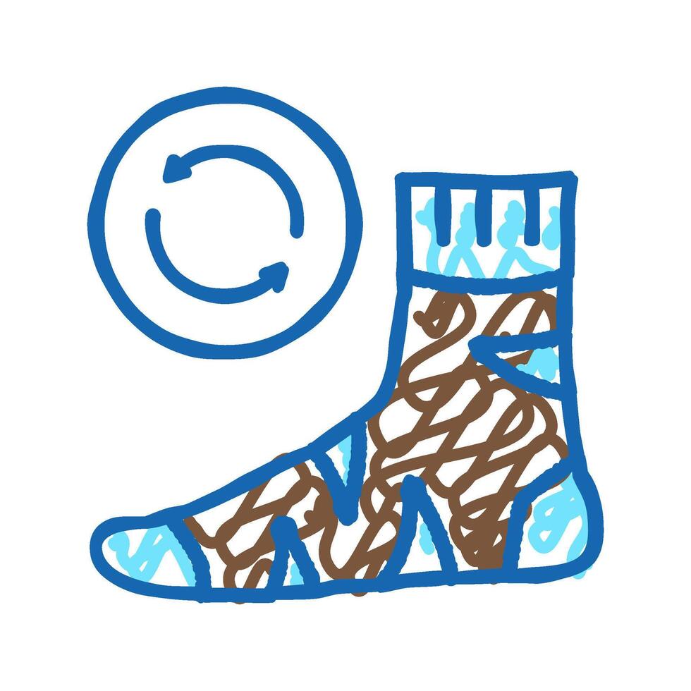 useless sock color icon isolated illustration vector