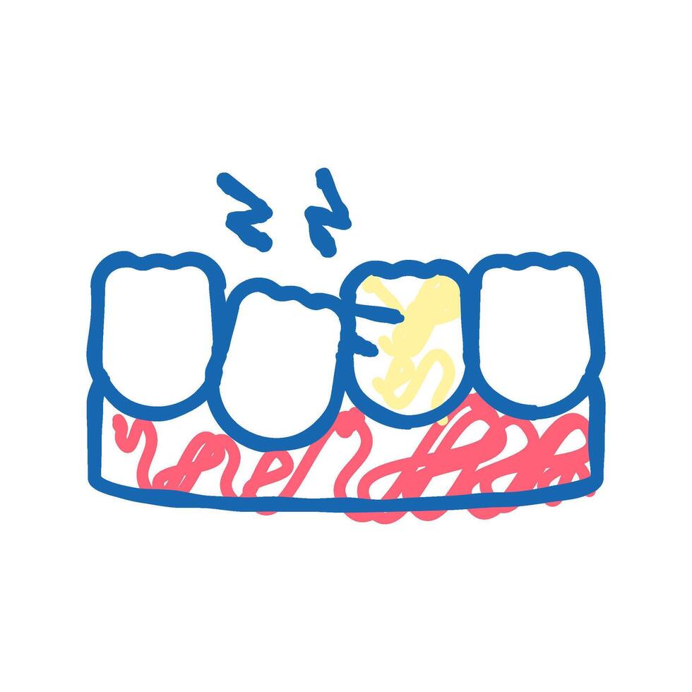 loose tooth icon doodle illustration vector
