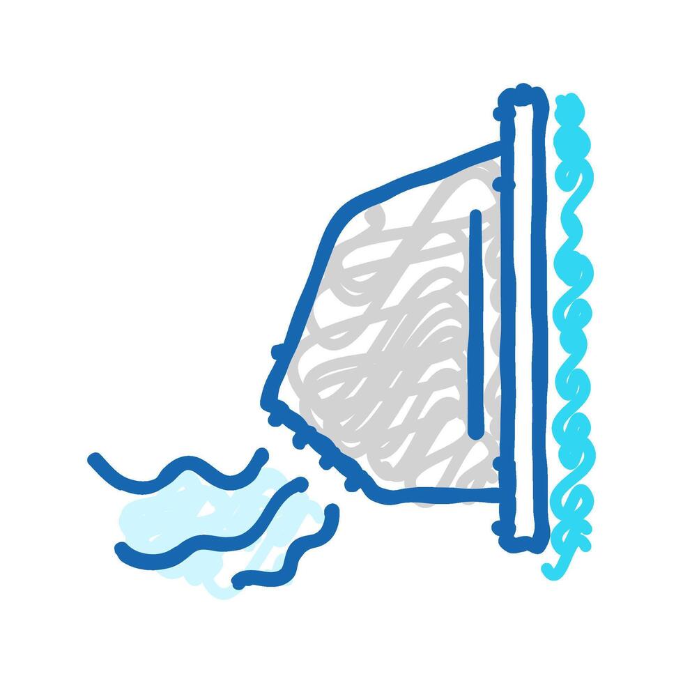fresh air intake ventilation icon doodle illustration vector