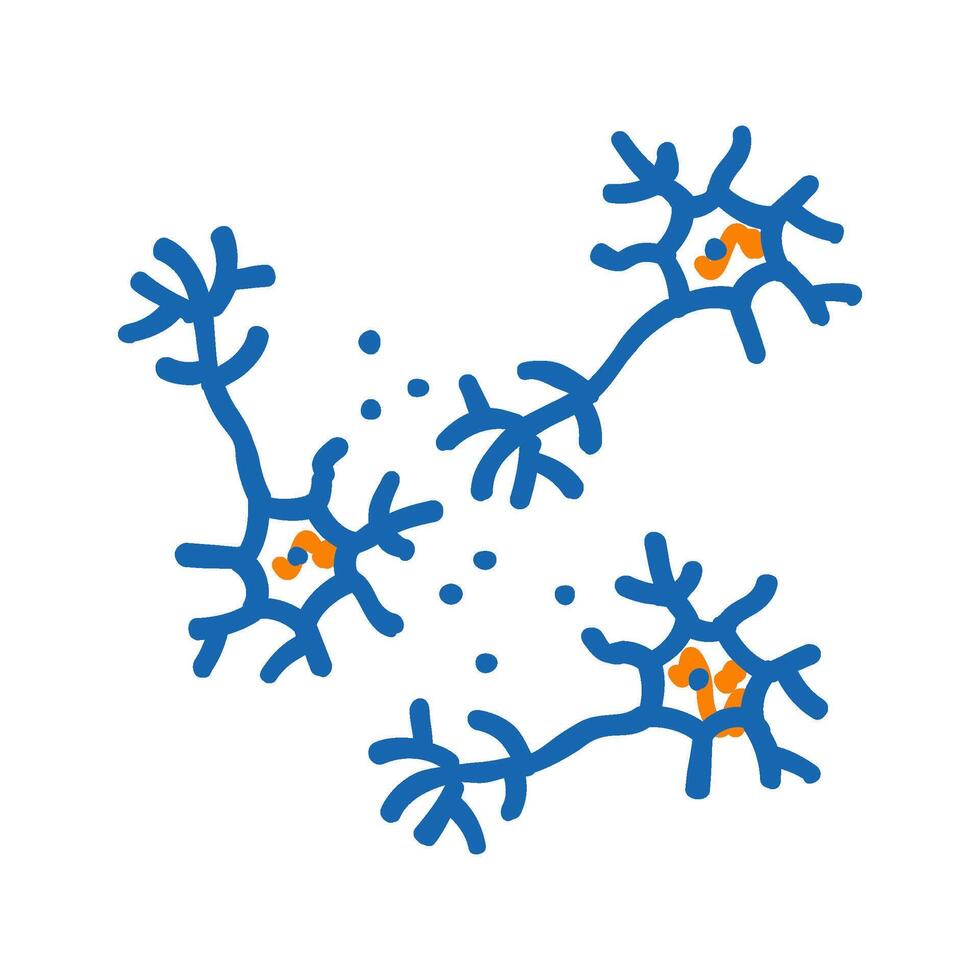 neurological treatment neuroscience neurology icon doodle illustration vector