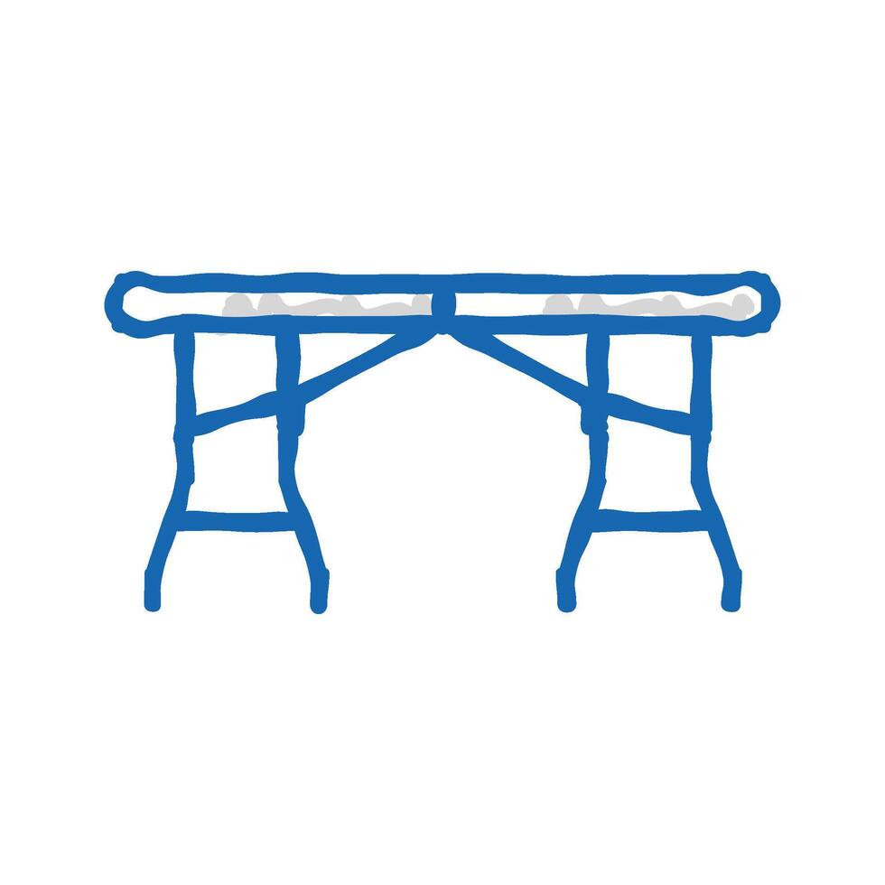 folding table icon doodle illustration vector