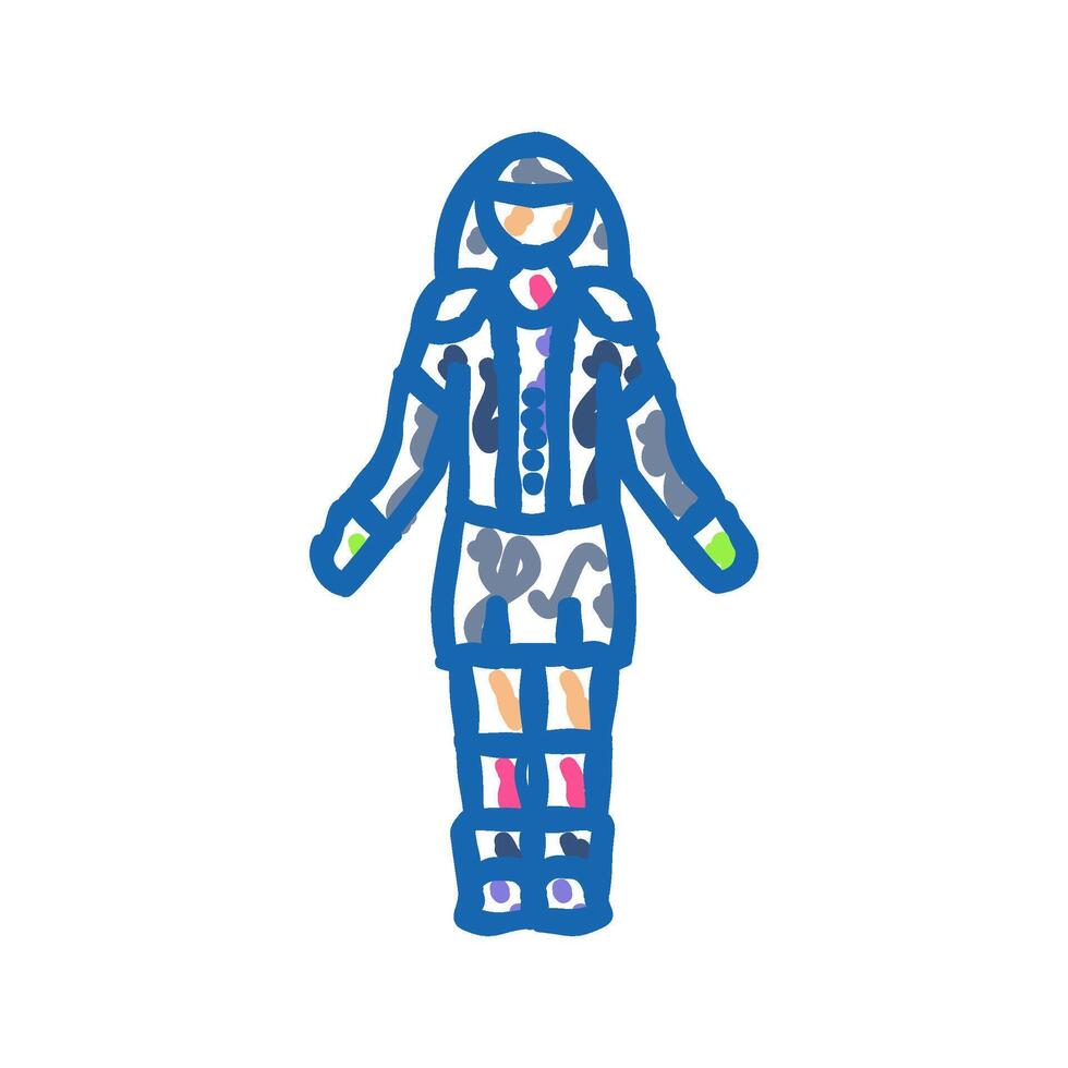 cybergoth rave retro icon doodle illustration vector