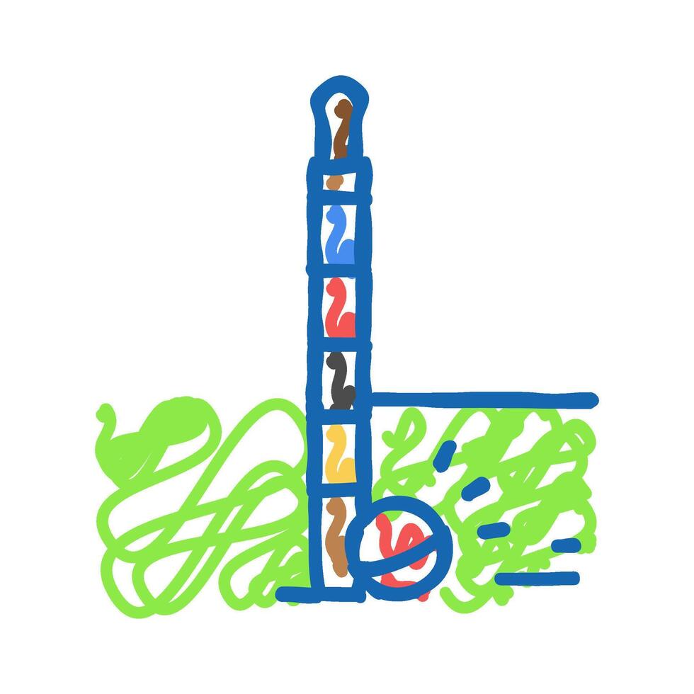 peg out croquet game icon doodle illustration vector
