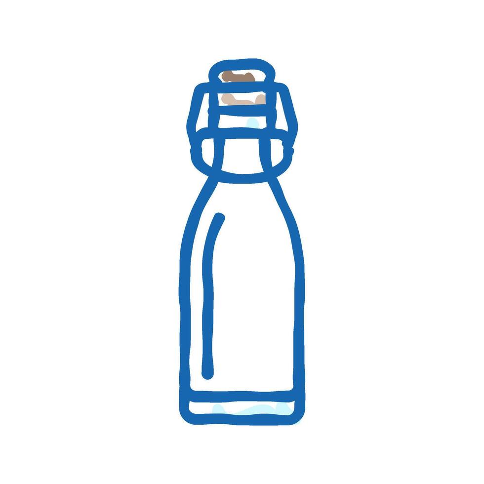 beverage bottle glass package icon doodle illustration vector