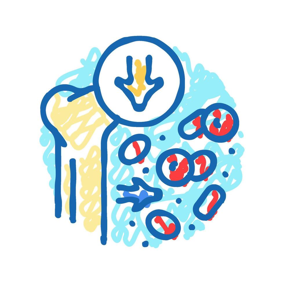 aplastic anemia disease icon doodle illustration vector