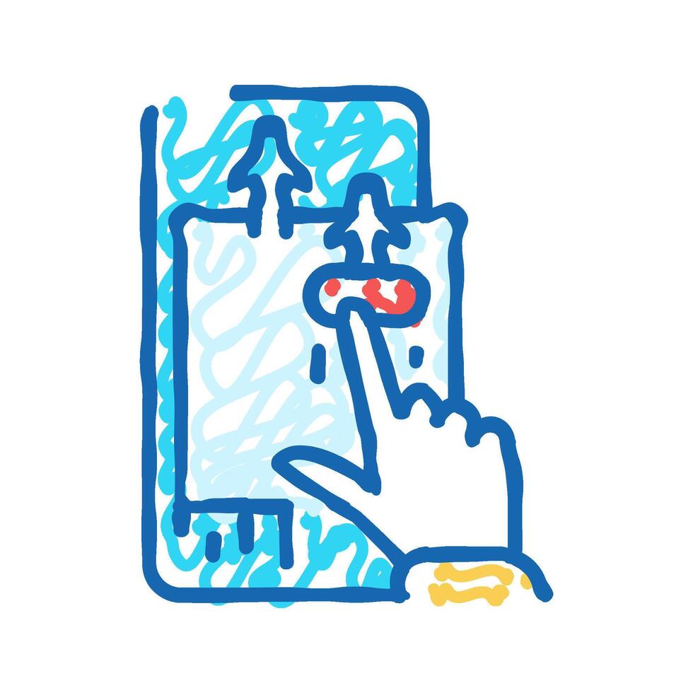 parallax scrolling ux ui design icon doodle illustration vector