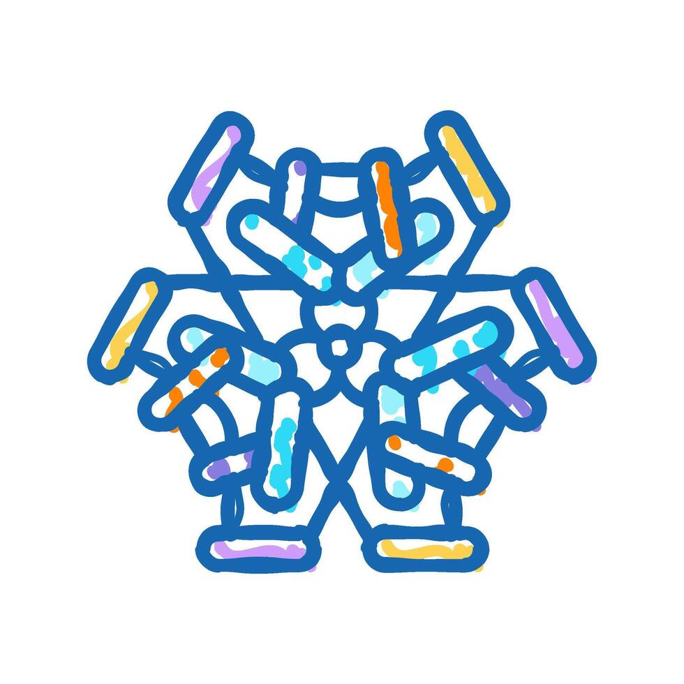 laboratory molecular structure icon doodle illustration vector