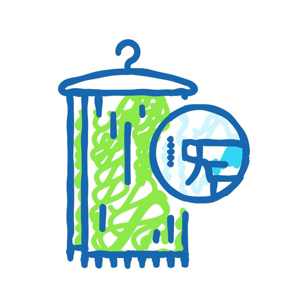 delicate fabrics dry cleaning icon doodle illustration vector