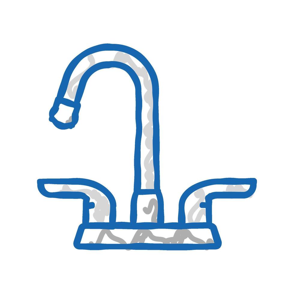 sink faucet water icon doodle illustration vector