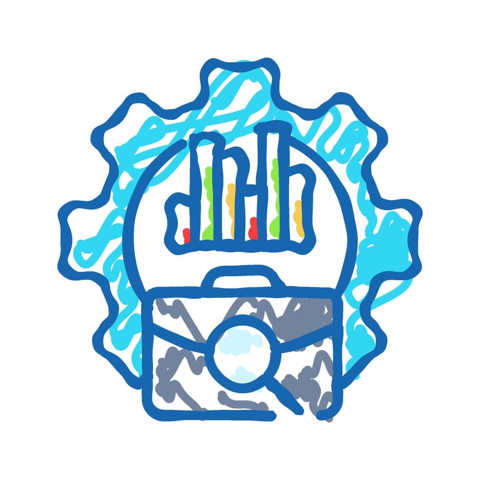 organizational development business process icon doodle illustration vector